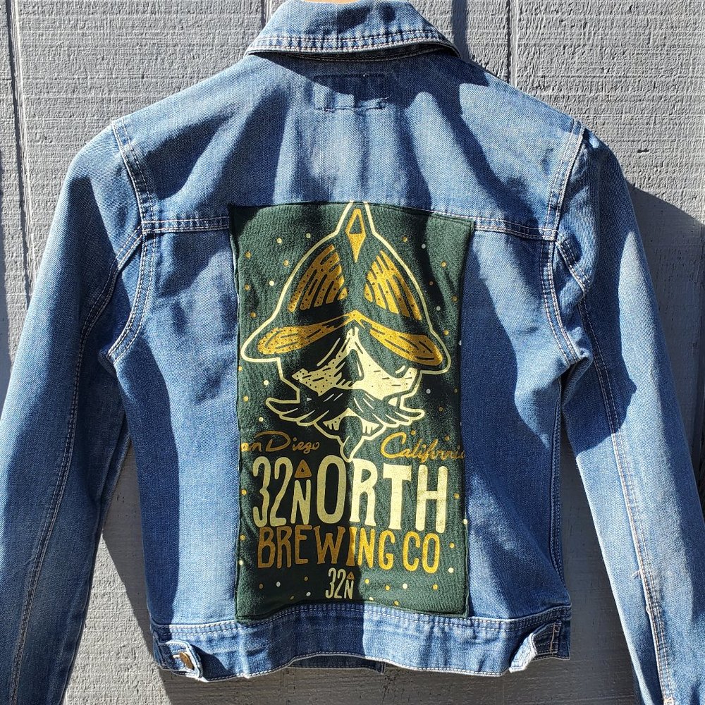 Custom Vintage 32 N Brewing Co. Jean Jacket